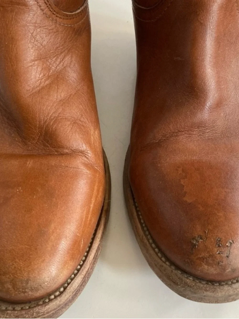 Vintage FRYE Brown Leather Heeled Campus Boots Men’s Size 11